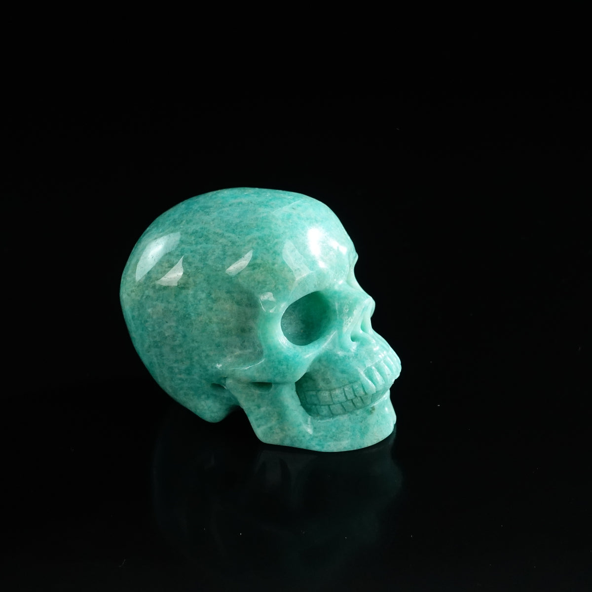 3.0" Amazonite Crystal Skull Carving - Unique Piece #AA03