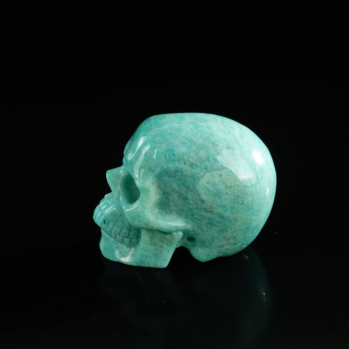 3.0" Amazonite Crystal Skull Carving - Unique Piece #AA03