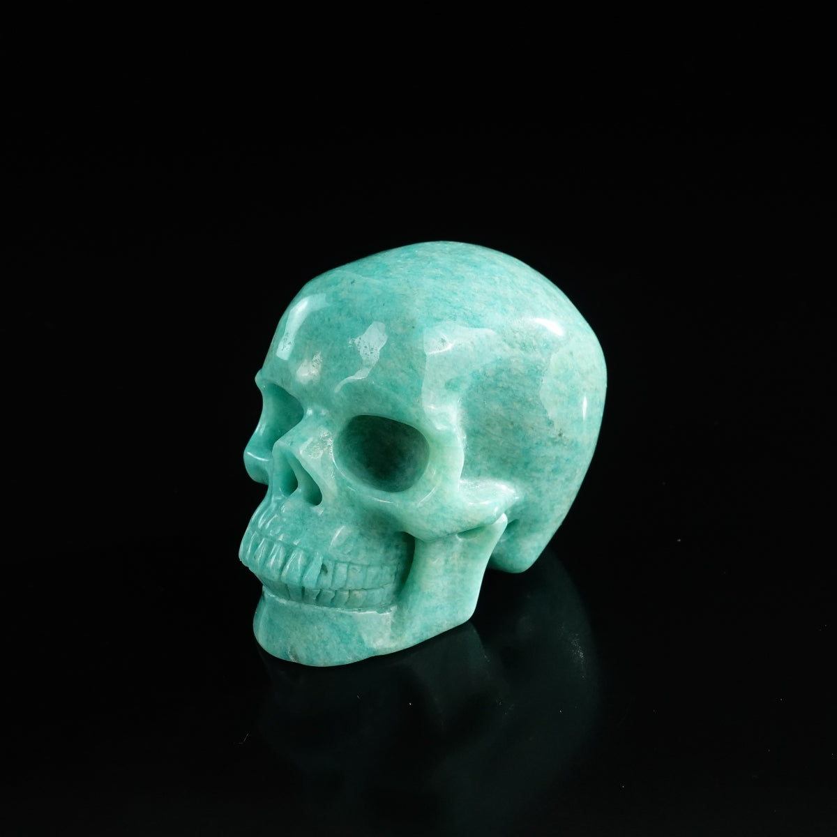 3.0" Amazonite Crystal Skull Carving - Unique Piece #AA03