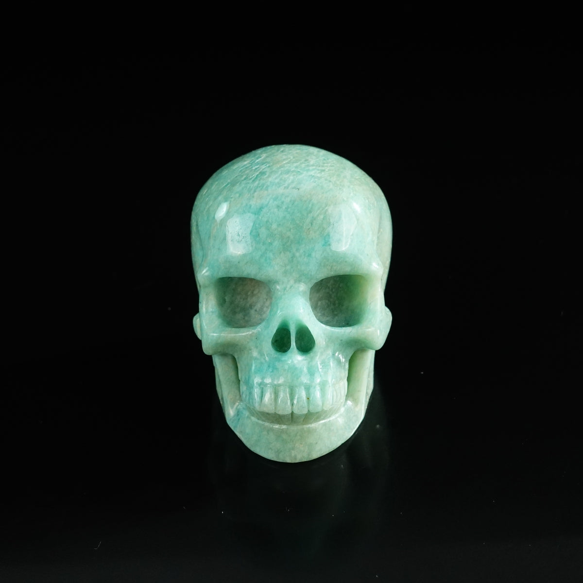 3.0" Amazonite Crystal Skull Carving - Unique Piece #AA04