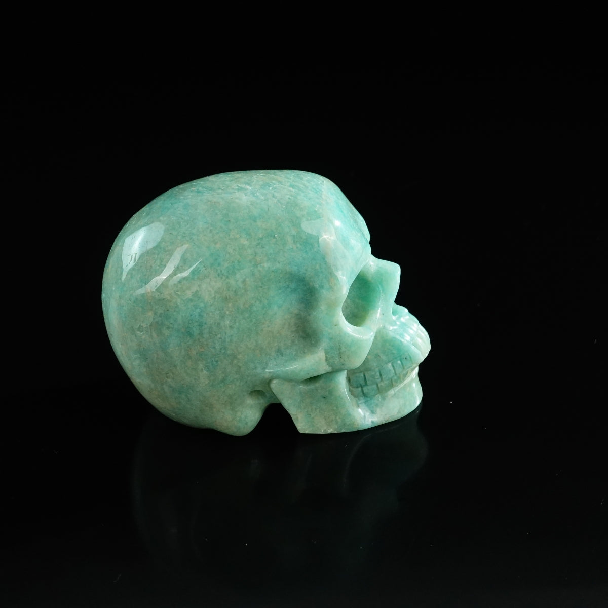 3.0" Amazonite Crystal Skull Carving - Unique Piece #AA04