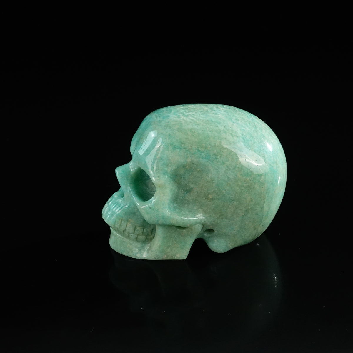3.0" Amazonite Crystal Skull Carving - Unique Piece #AA04