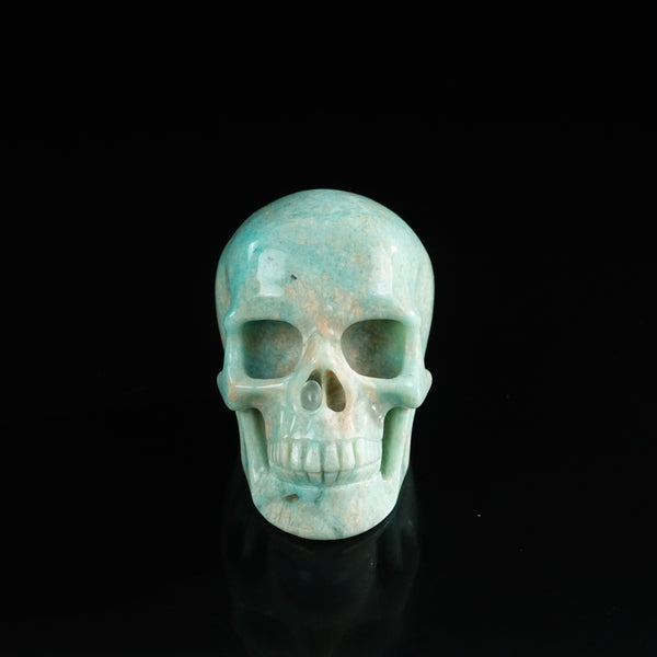 3.0" Amazonite Crystal Skull Carving - Unique Piece #AA06