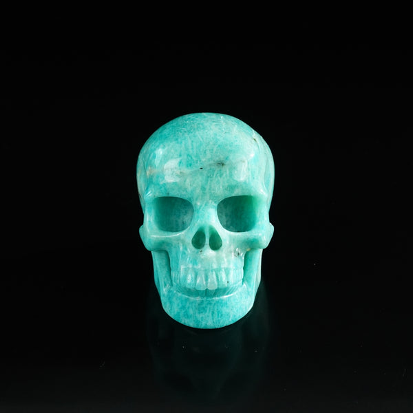 3.0" Amazonite Crystal Skull Carving - Unique Piece #AA07