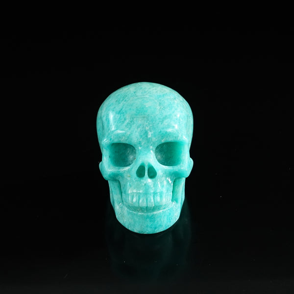3.0" Amazonite Crystal Skull Carving - Unique Piece #AA08