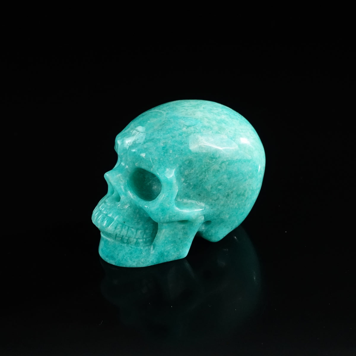 3.0" Amazonite Crystal Skull Carving - Unique Piece #AA08