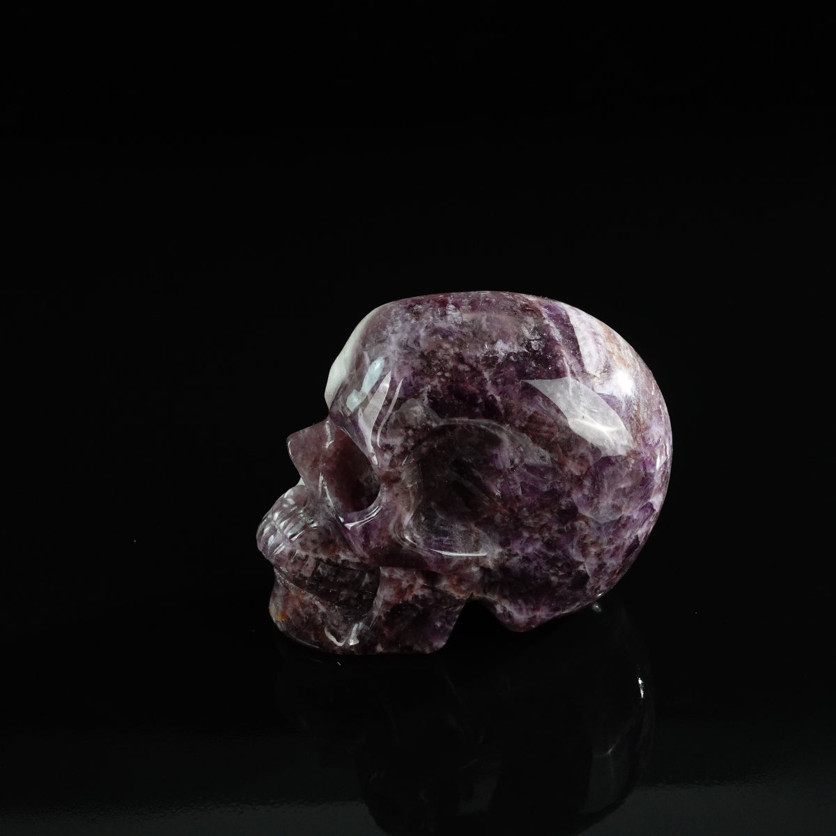 3.0" Amethyst Crystal Skull Carving - Unique Piece #AM01