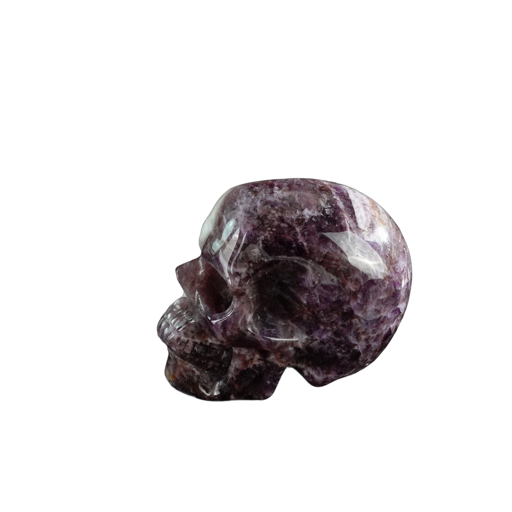 3.0" Amethyst Crystal Skull Carving - Unique Piece #AM01