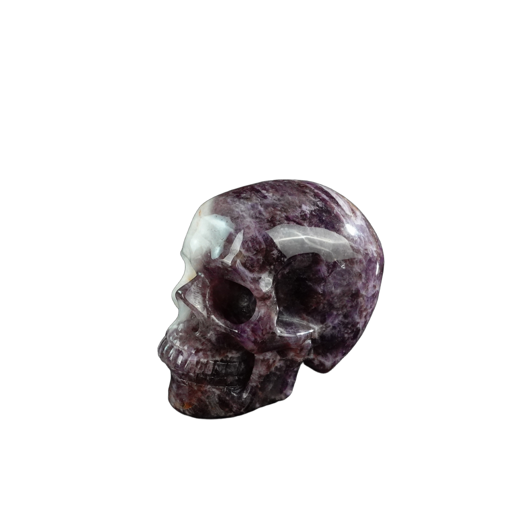 3.0" Amethyst Crystal Skull Carving - Unique Piece #AM01