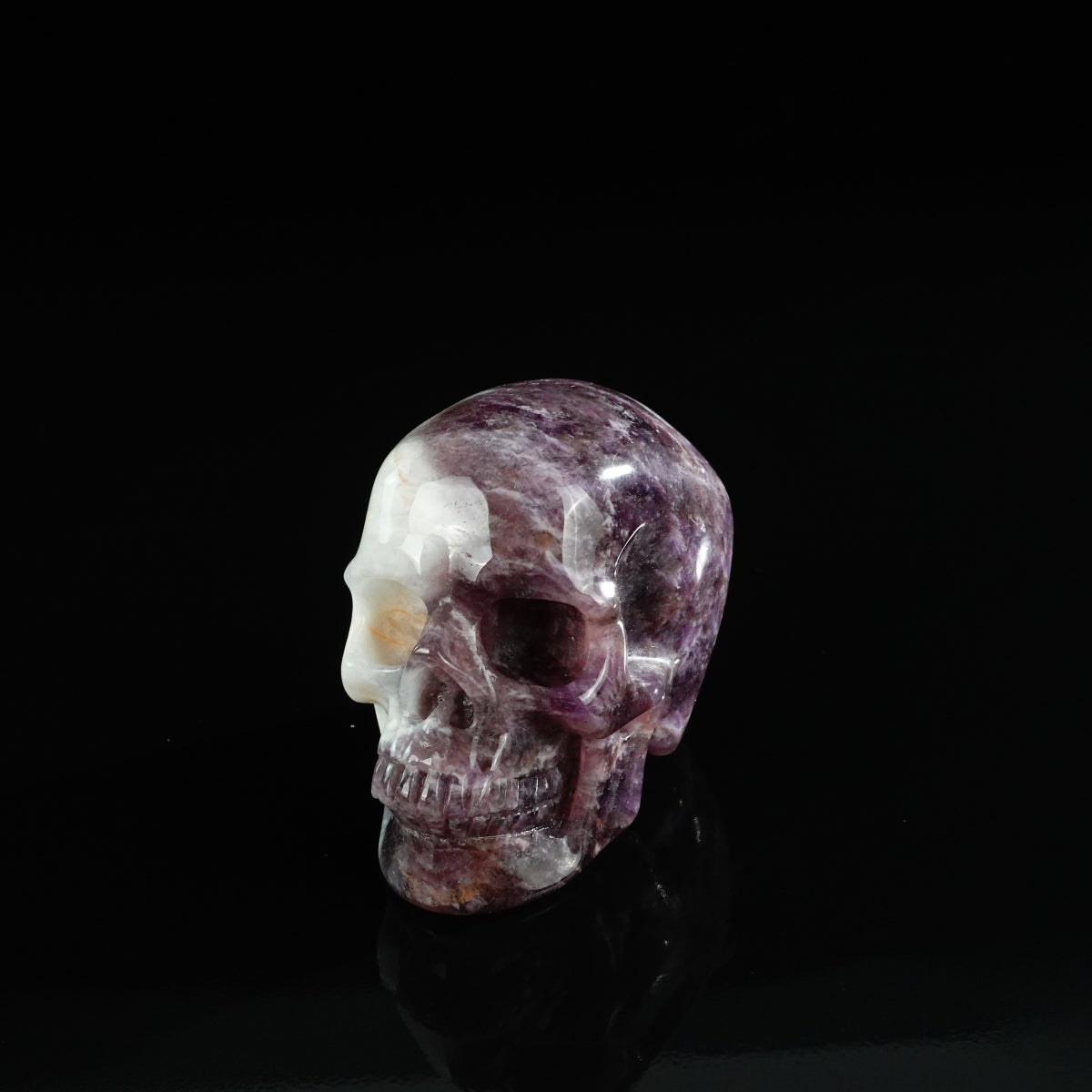 3.0" Amethyst Crystal Skull Carving - Unique Piece #AM01