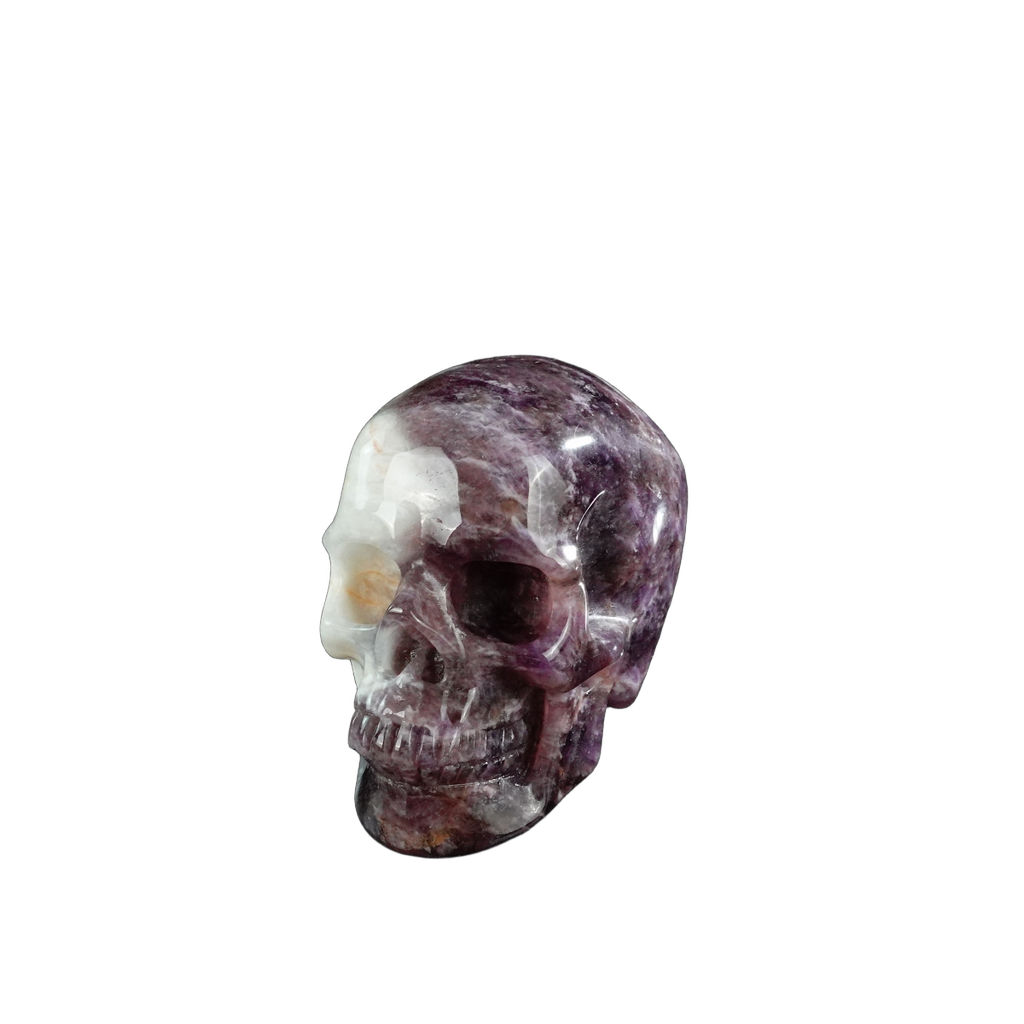 3.0" Amethyst Crystal Skull Carving - Unique Piece #AM01