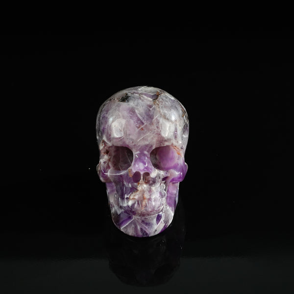 3.0" Amethyst Crystal Skull Carving - Unique Piece #AM02