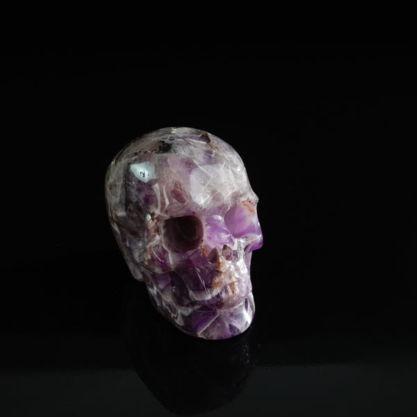 3.0" Amethyst Crystal Skull Carving - Unique Piece #AM02 - alternate view