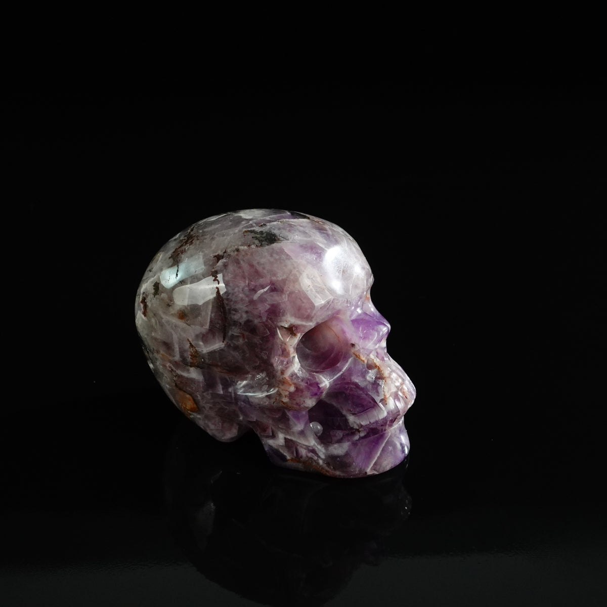 3.0" Amethyst Crystal Skull Carving - Unique Piece #AM02