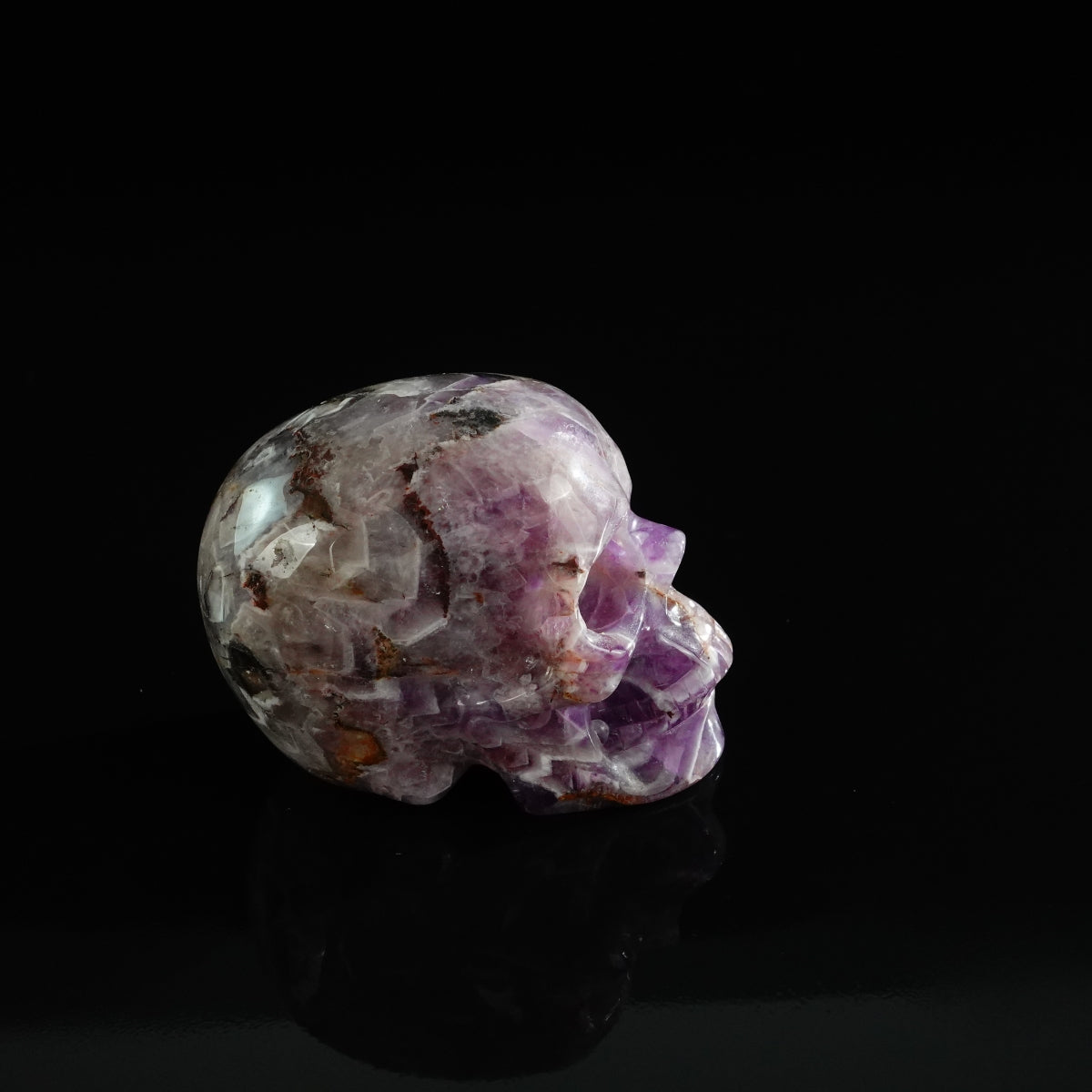 3.0" Amethyst Crystal Skull Carving - Unique Piece #AM02
