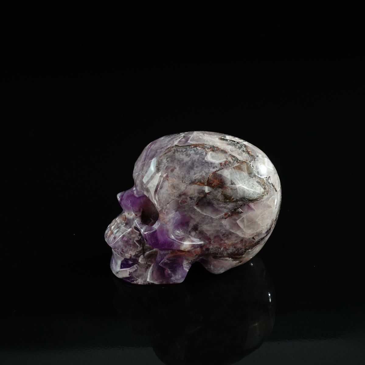 3.0" Amethyst Crystal Skull Carving - Unique Piece #AM02