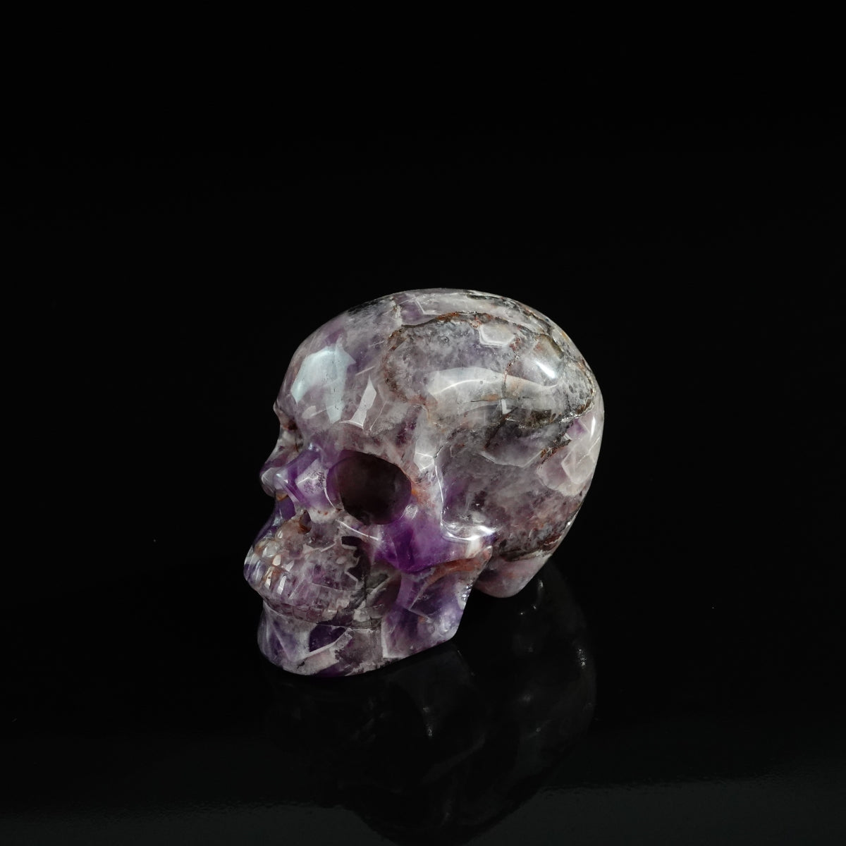 3.0" Amethyst Crystal Skull Carving - Unique Piece #AM02