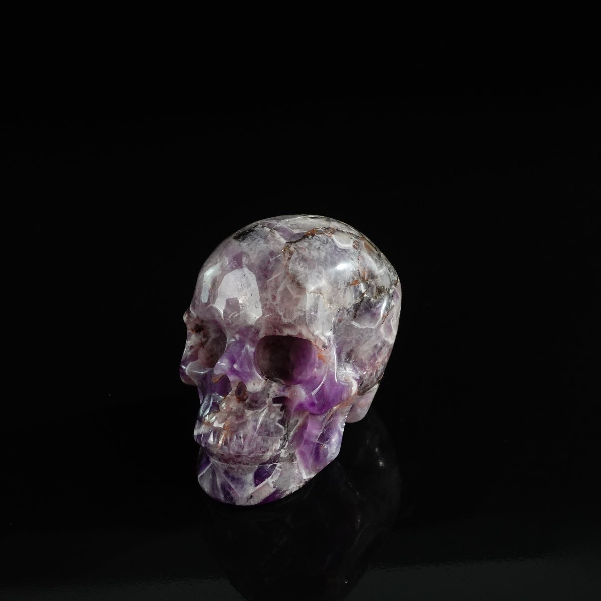 3.0" Amethyst Crystal Skull Carving - Unique Piece #AM02