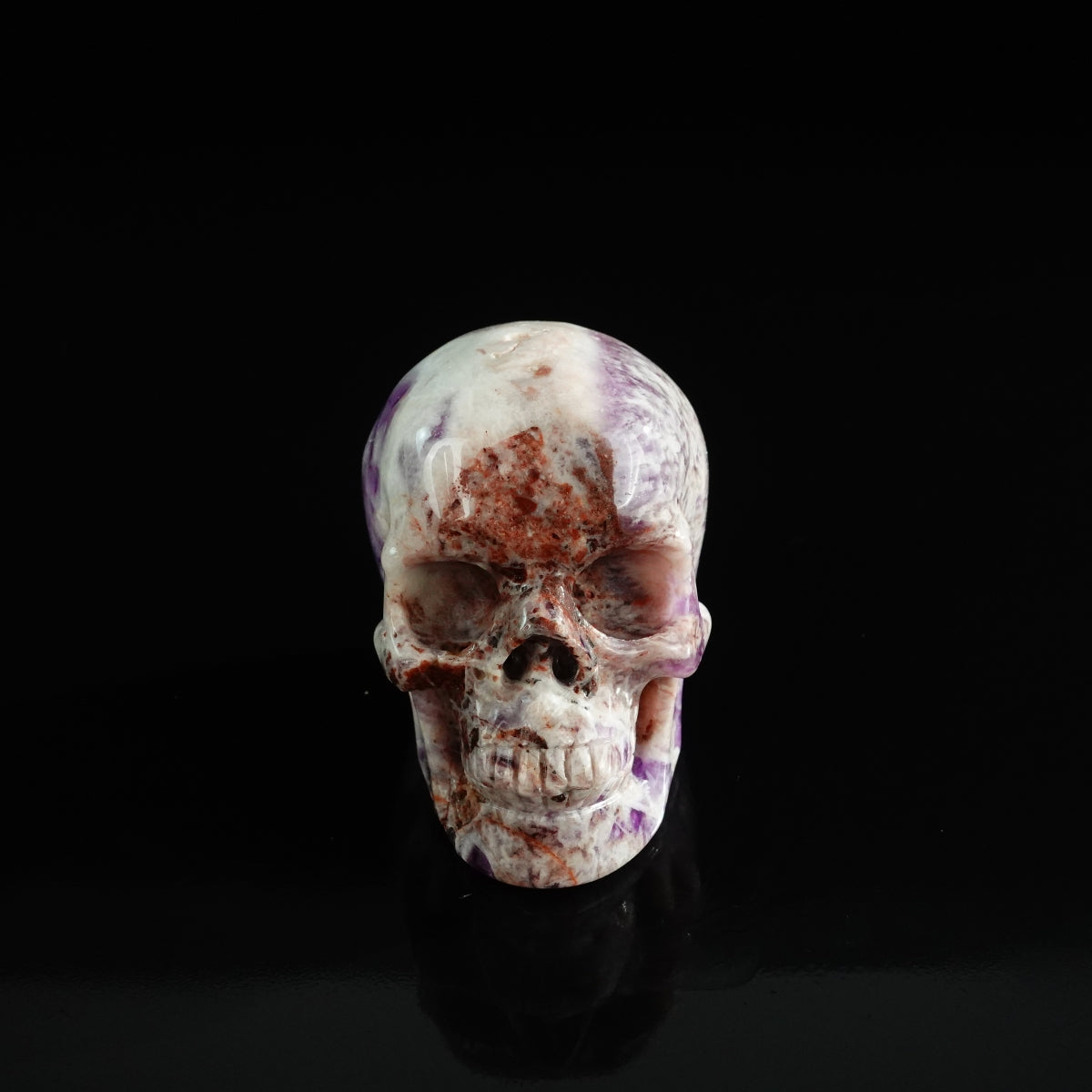 3.0" Amethyst Crystal Skull Carving - Unique Piece #AM03