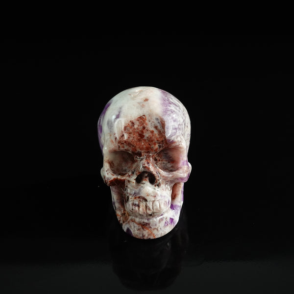 3.0" Amethyst Crystal Skull Carving - Unique Piece #AM03