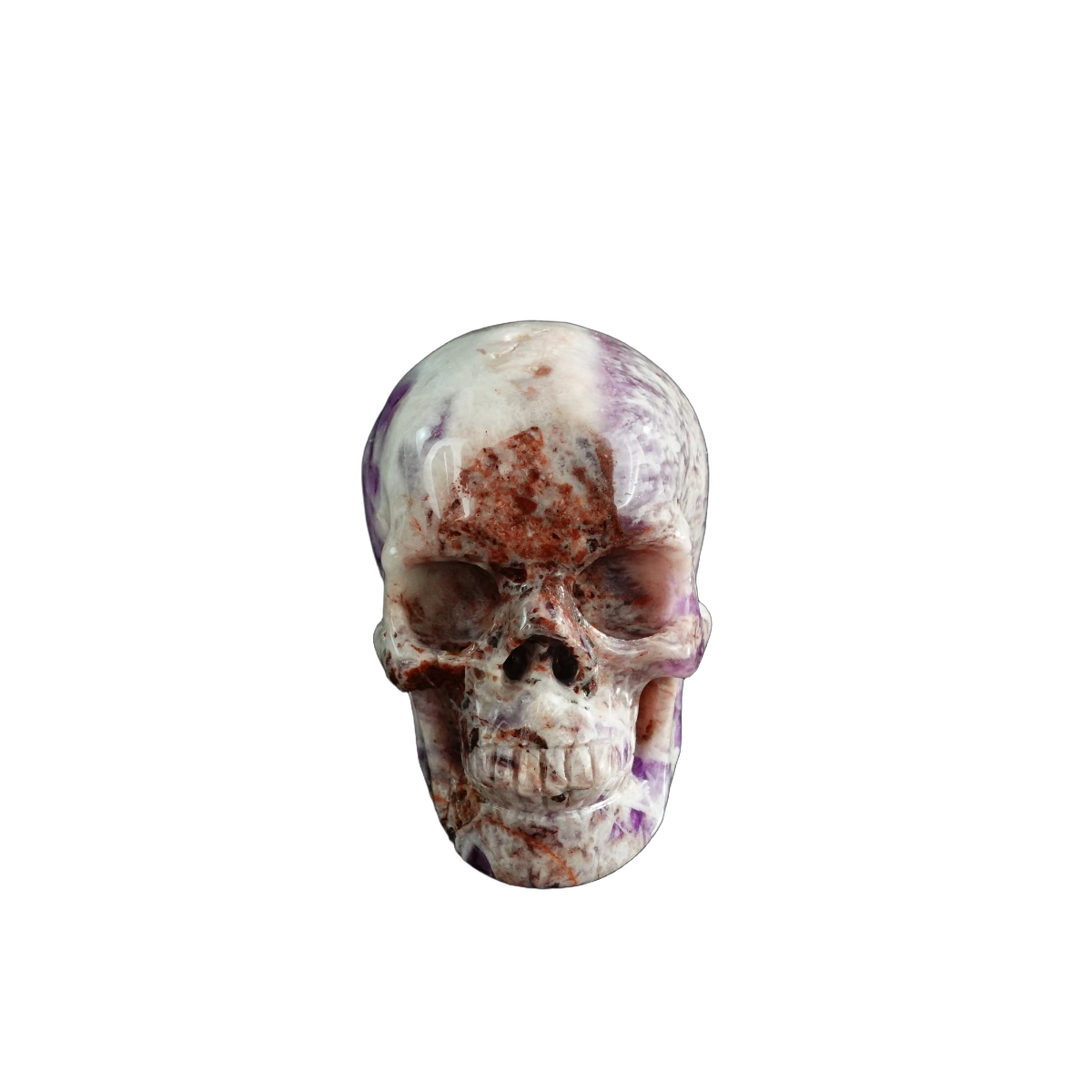 3.0" Amethyst Crystal Skull Carving - Unique Piece #AM03