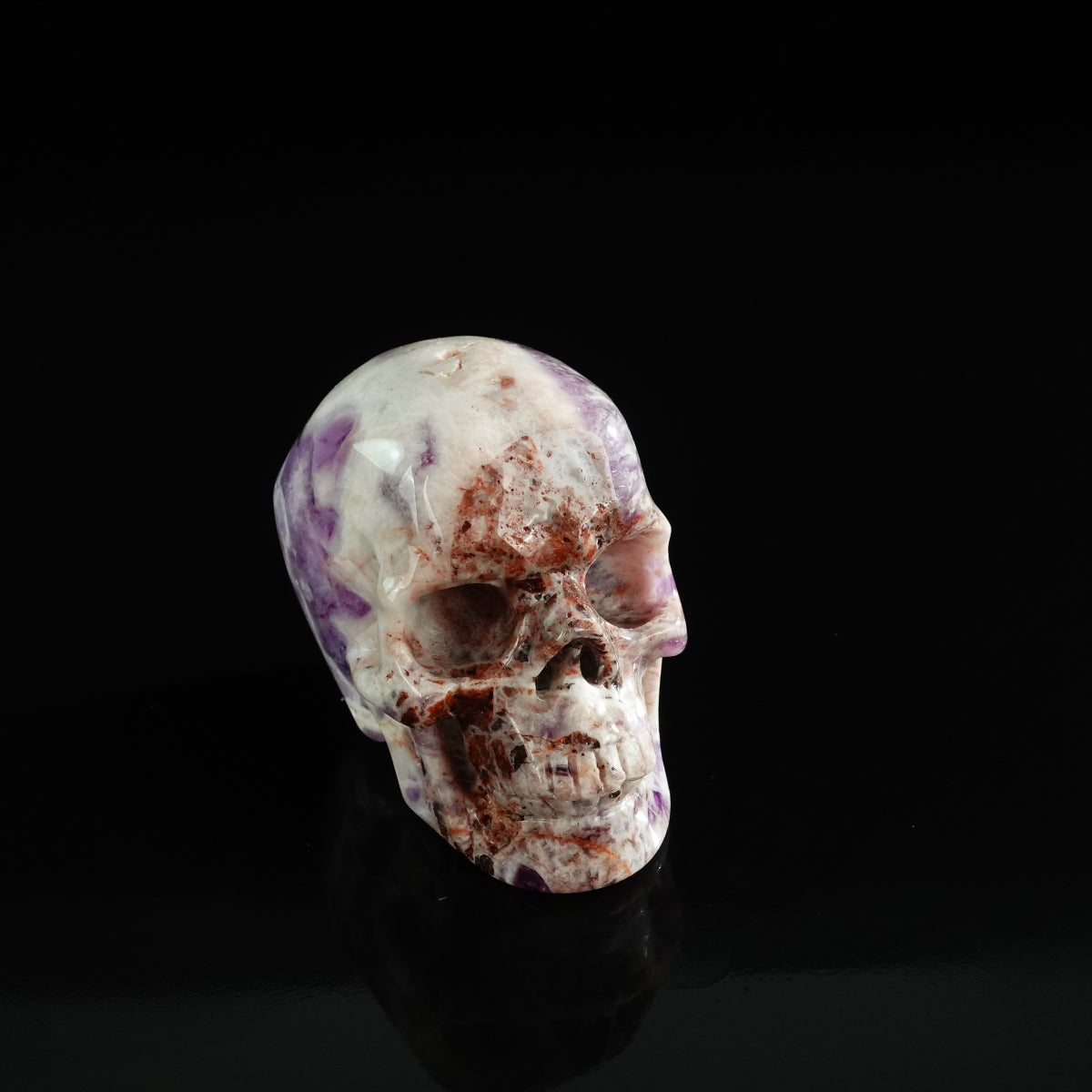 3.0" Amethyst Crystal Skull Carving - Unique Piece #AM03