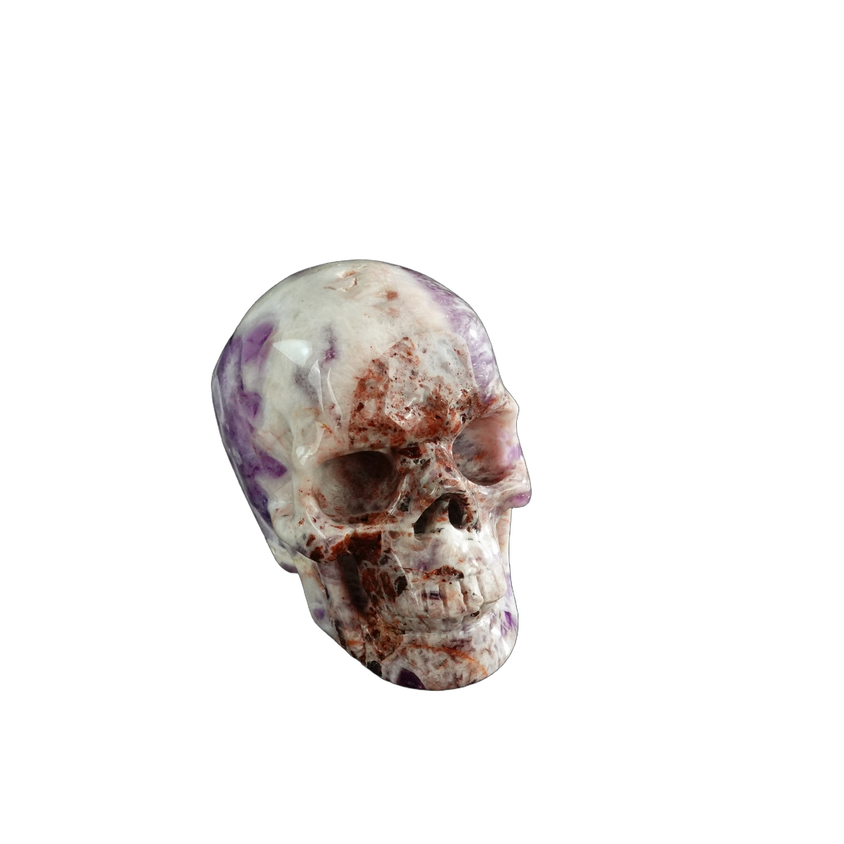 3.0" Amethyst Crystal Skull Carving - Unique Piece #AM03