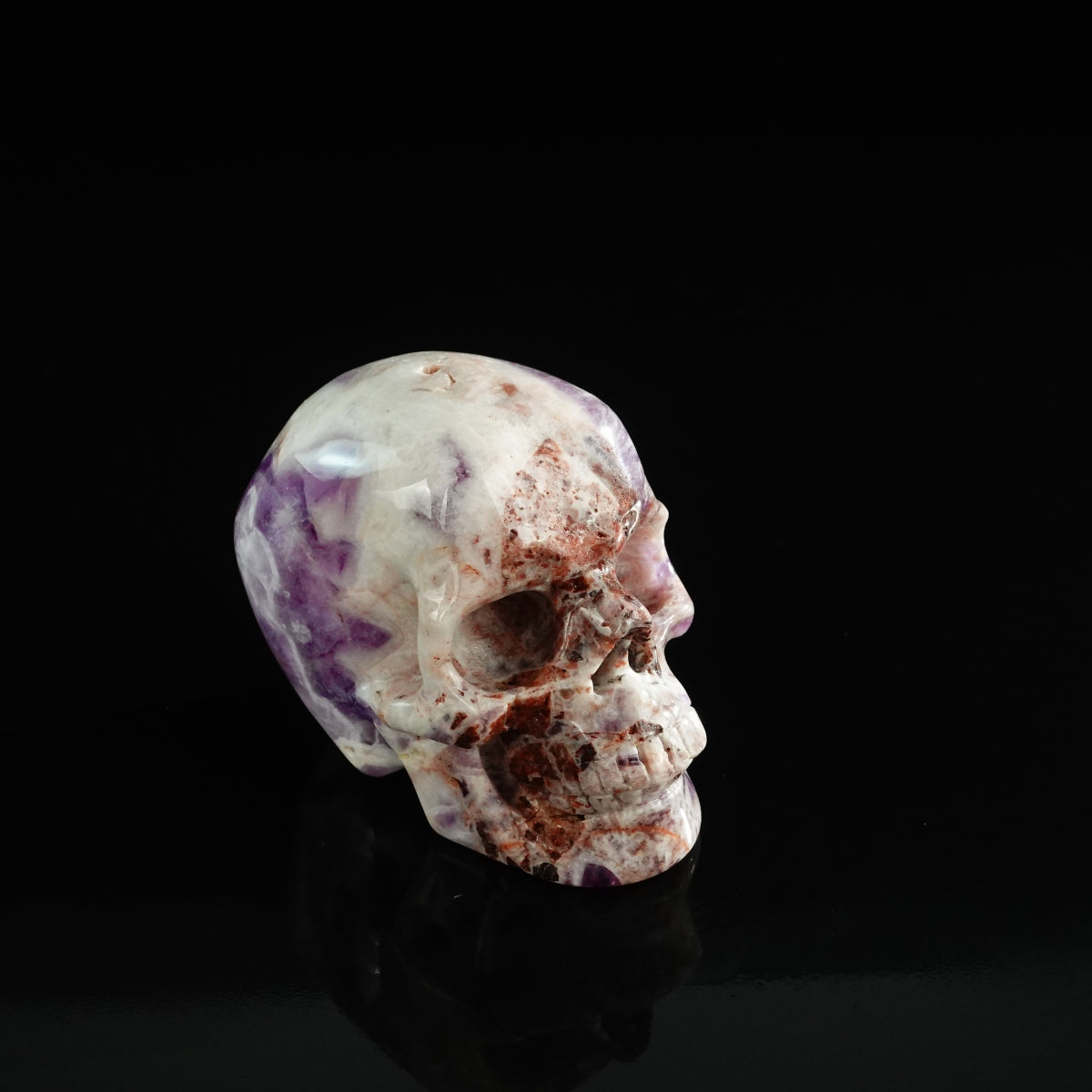 3.0" Amethyst Crystal Skull Carving - Unique Piece #AM03
