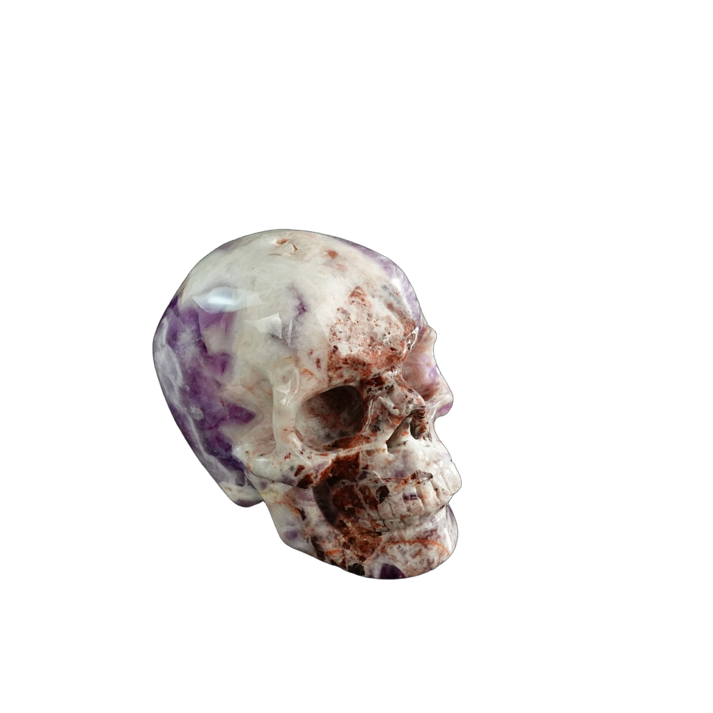 3.0" Amethyst Crystal Skull Carving - Unique Piece #AM03