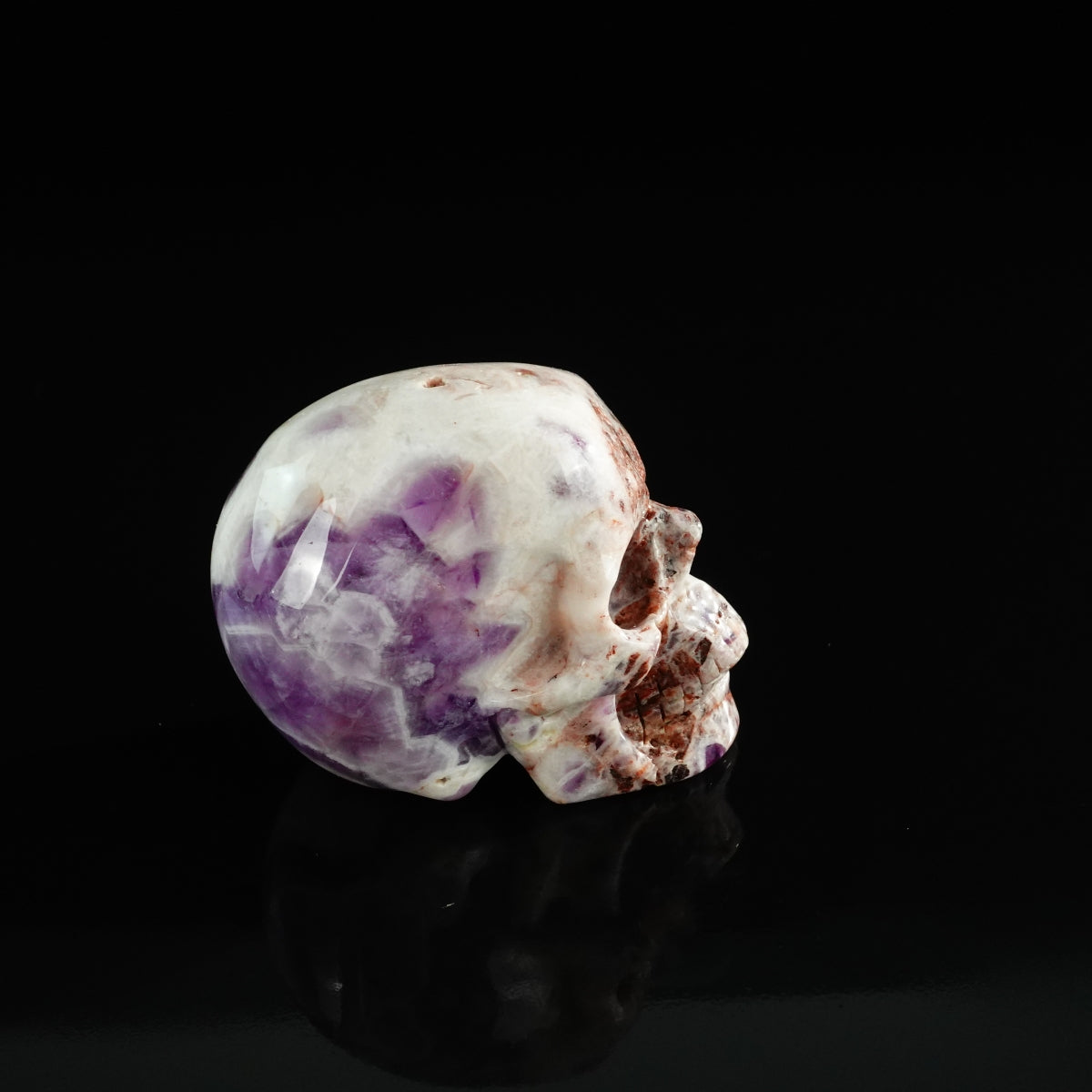 3.0" Amethyst Crystal Skull Carving - Unique Piece #AM03