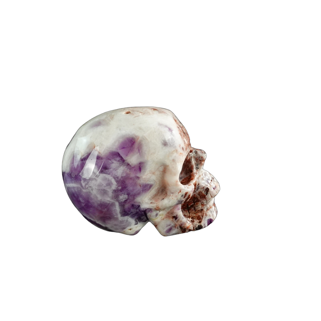 3.0" Amethyst Crystal Skull Carving - Unique Piece #AM03