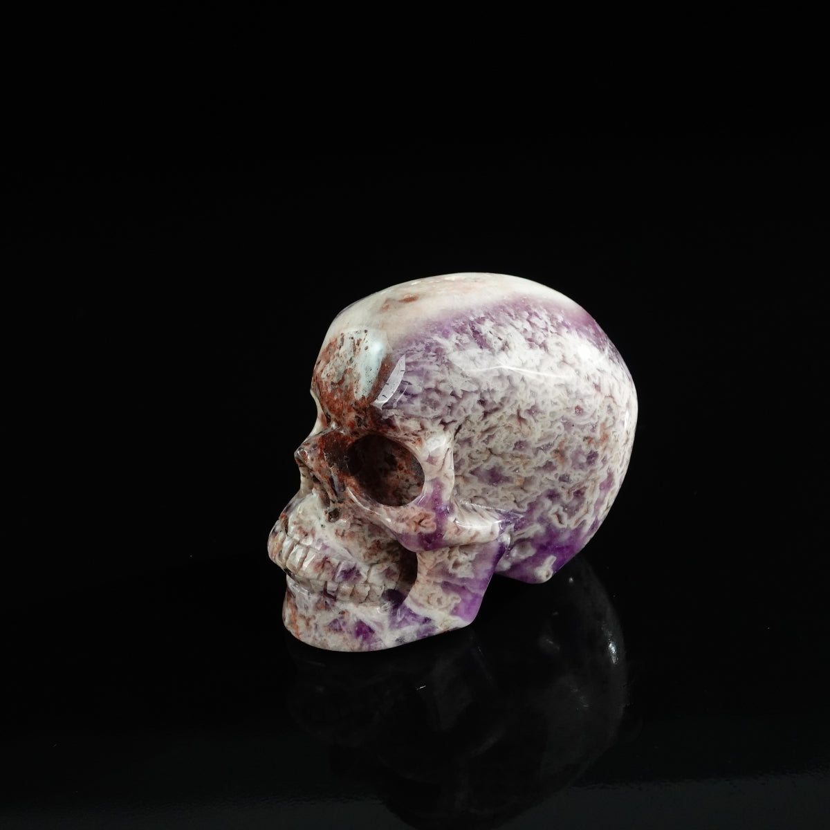 3.0" Amethyst Crystal Skull Carving - Unique Piece #AM03