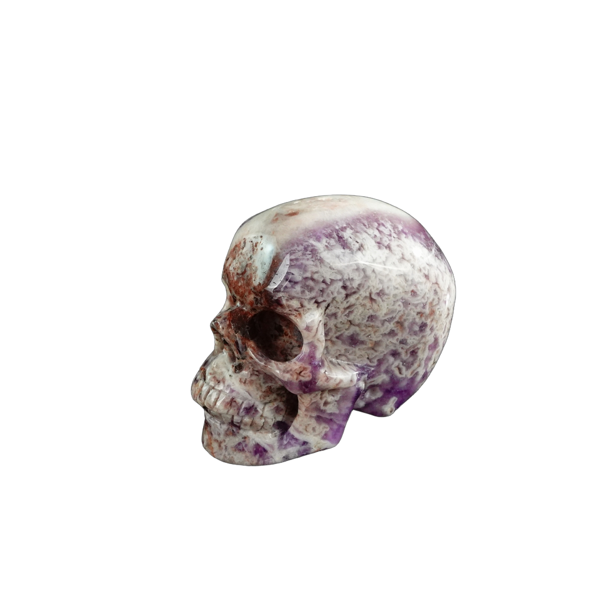 3.0" Amethyst Crystal Skull Carving - Unique Piece #AM03