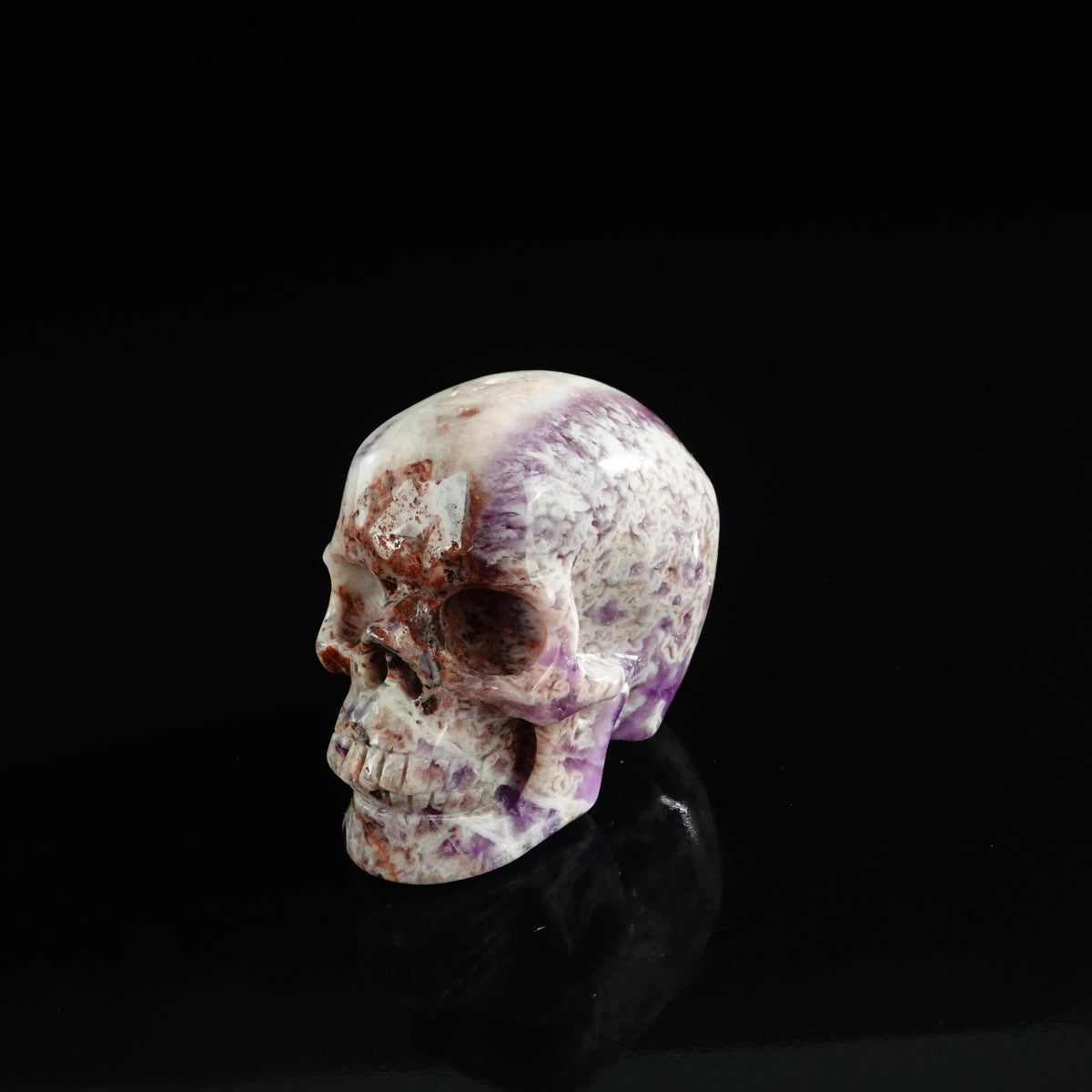 3.0" Amethyst Crystal Skull Carving - Unique Piece #AM03