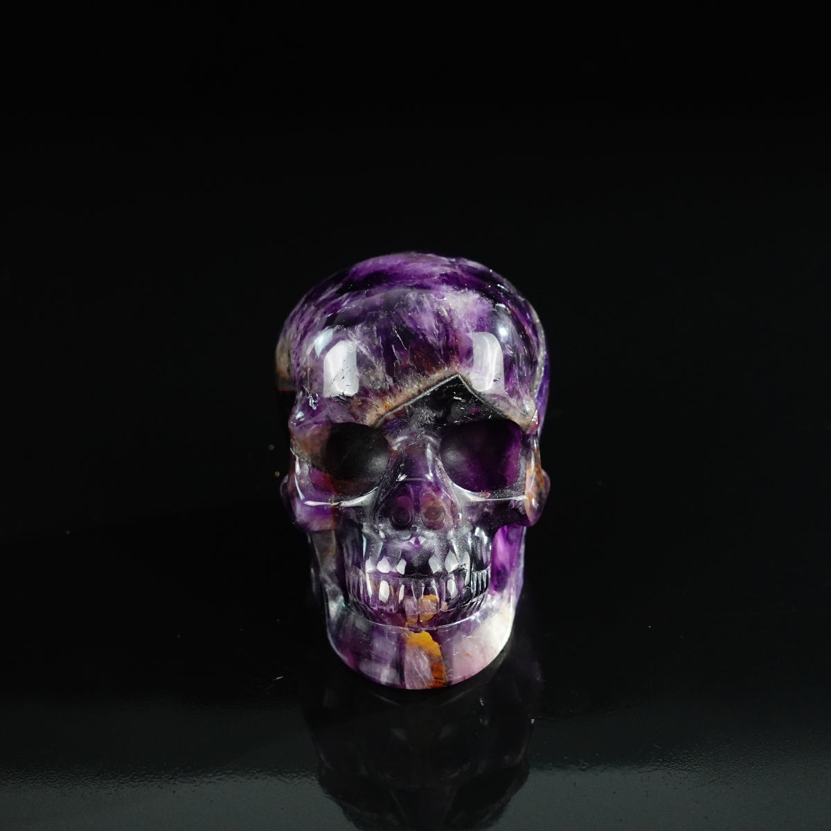 3.0" Amethyst Crystal Skull Carving - Unique Piece #AM04