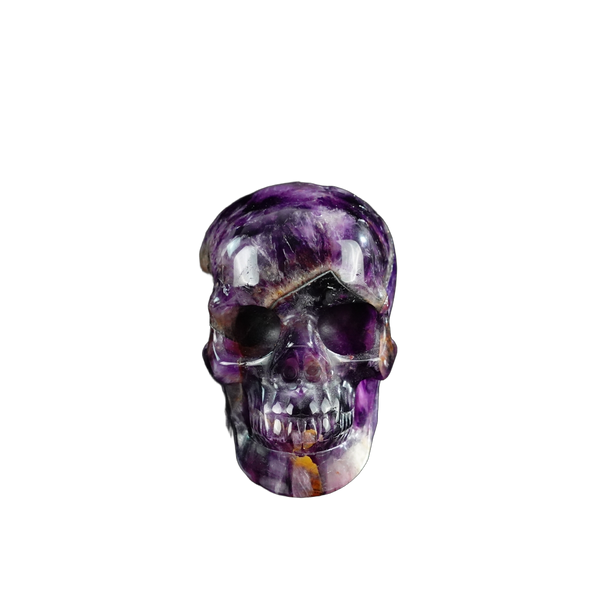 3.0" Amethyst Crystal Skull Carving - Unique Piece #AM04