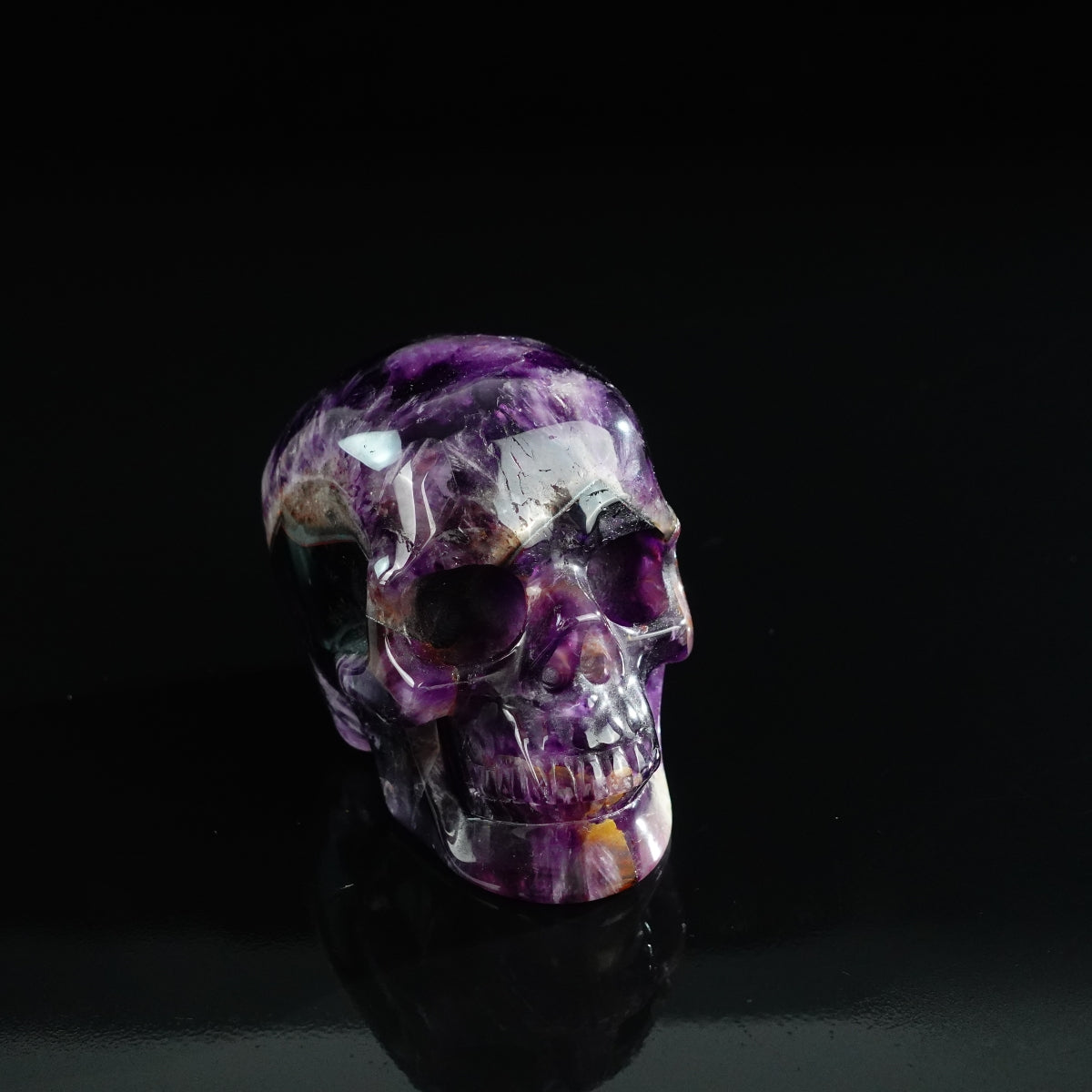 3.0" Amethyst Crystal Skull Carving - Unique Piece #AM04