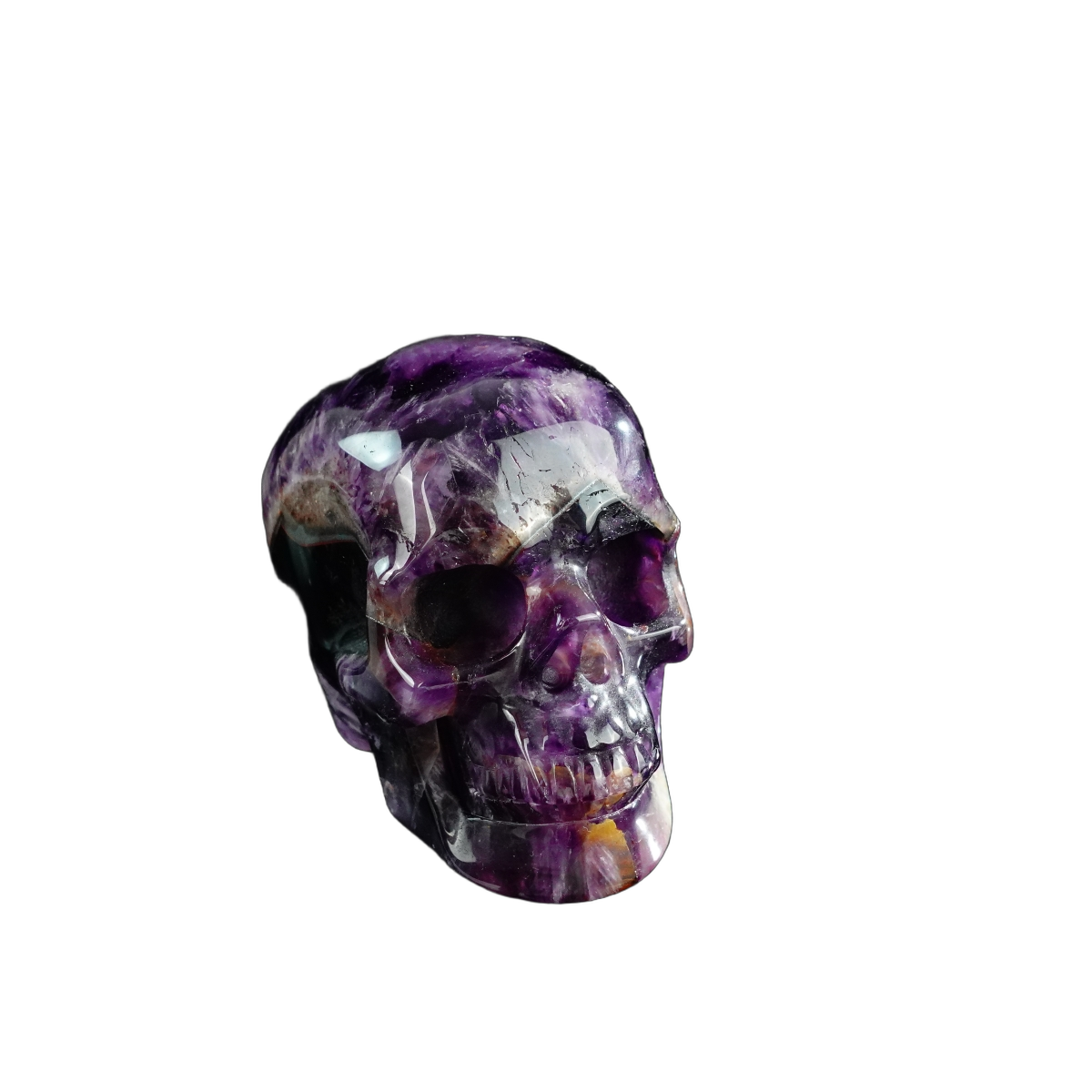 3.0" Amethyst Crystal Skull Carving - Unique Piece #AM04