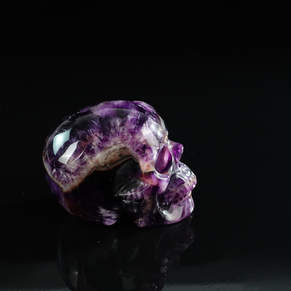3.0" Amethyst Crystal Skull Carving - Unique Piece #AM04