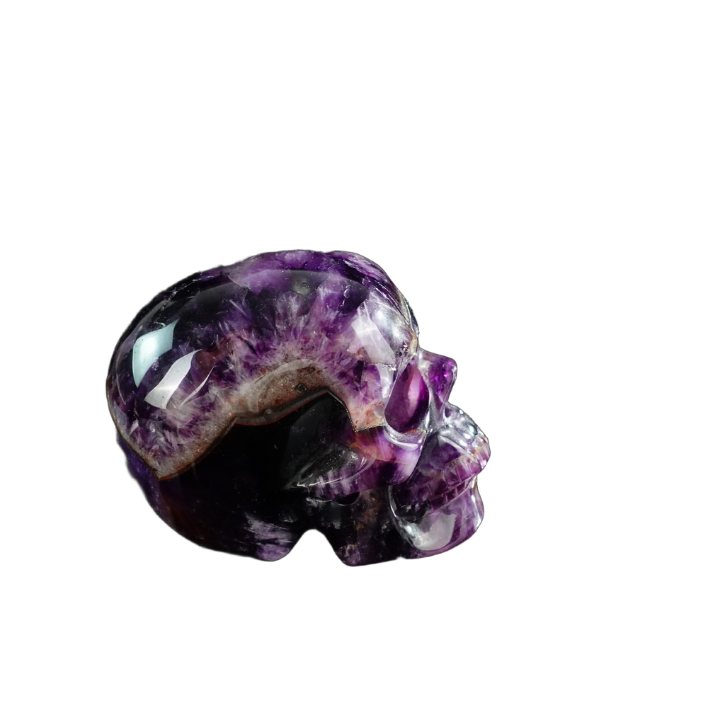 3.0" Amethyst Crystal Skull Carving - Unique Piece #AM04