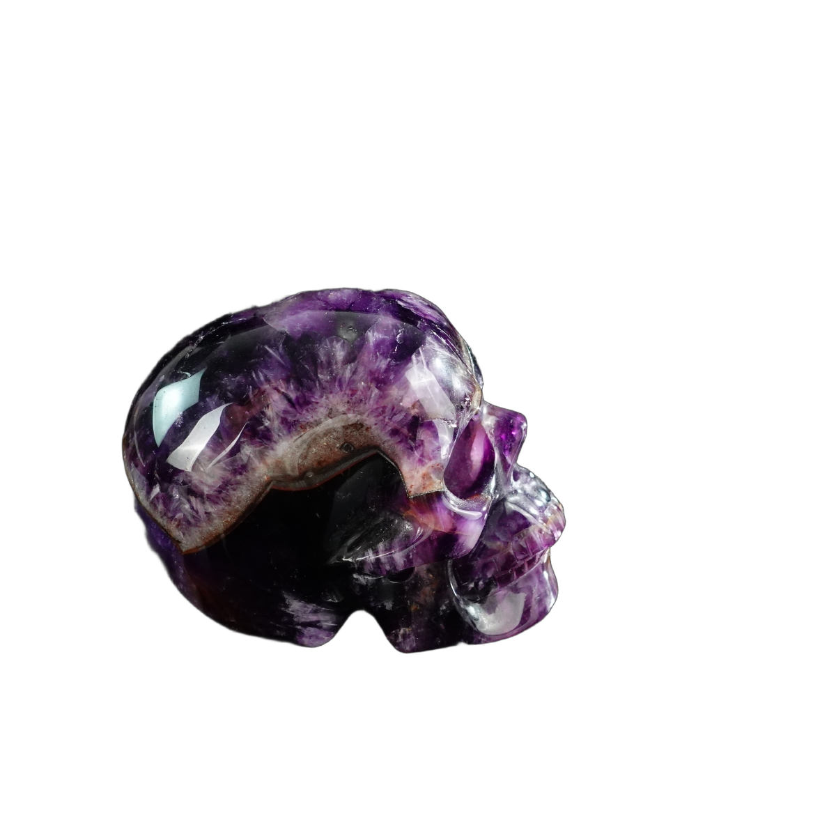 3.0" Amethyst Crystal Skull Carving - Unique Piece #AM04
