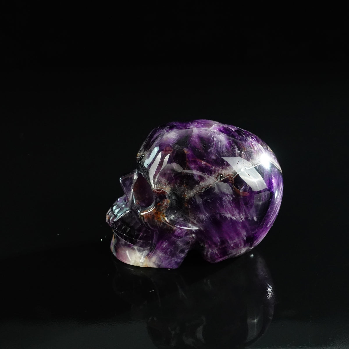 3.0" Amethyst Crystal Skull Carving - Unique Piece #AM04