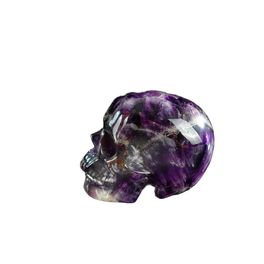 3.0" Amethyst Crystal Skull Carving - Unique Piece #AM04
