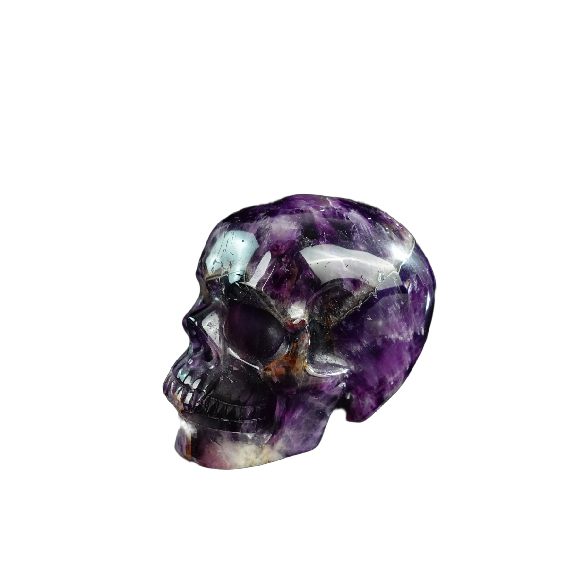 3.0" Amethyst Crystal Skull Carving - Unique Piece #AM04