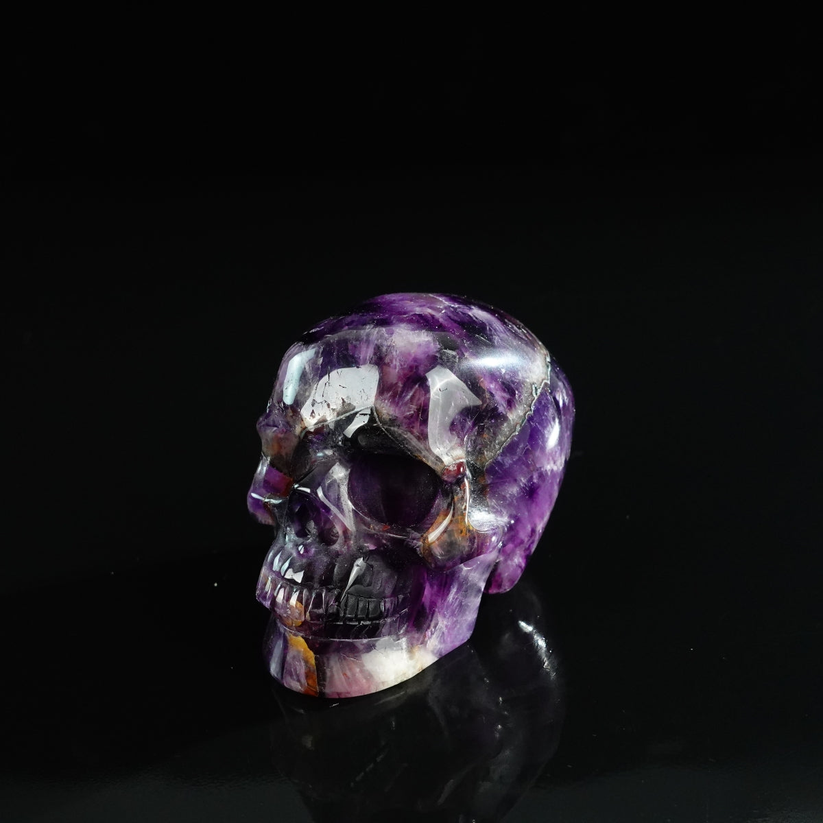 3.0" Amethyst Crystal Skull Carving - Unique Piece #AM04