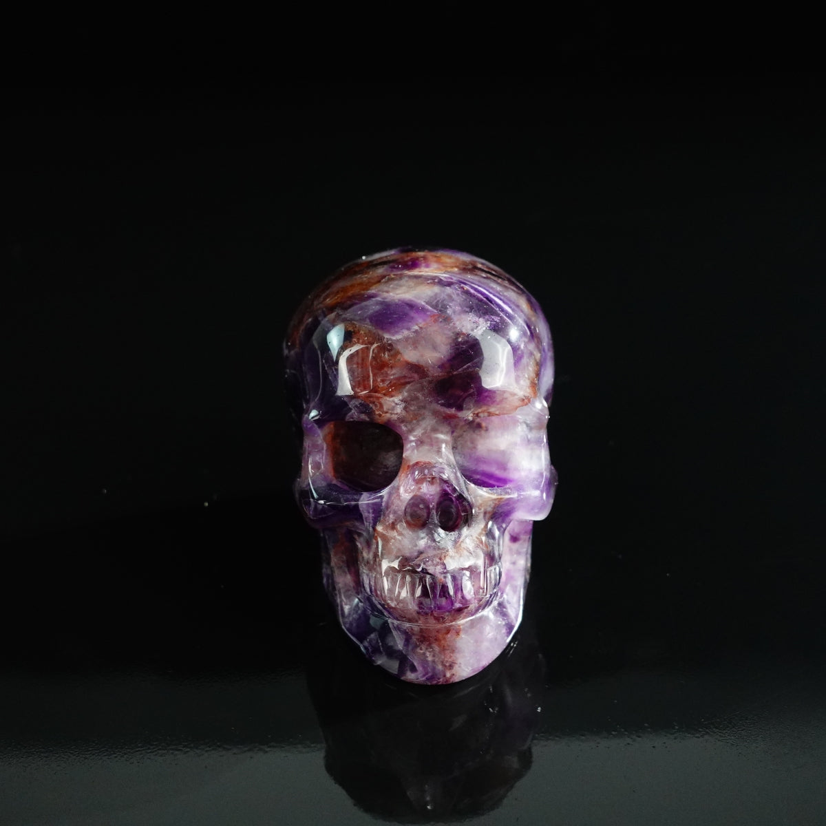 3.0" Amethyst Crystal Skull Carving - Unique Piece #AM05