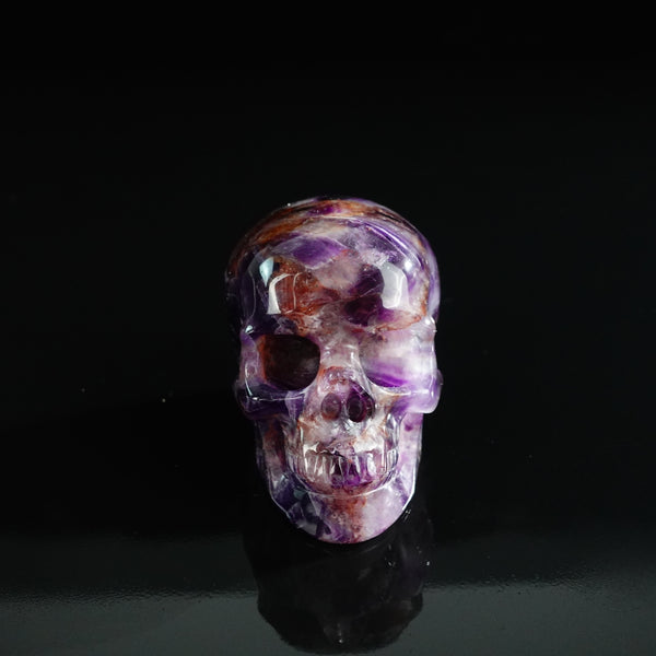 3.0" Amethyst Crystal Skull Carving - Unique Piece #AM05