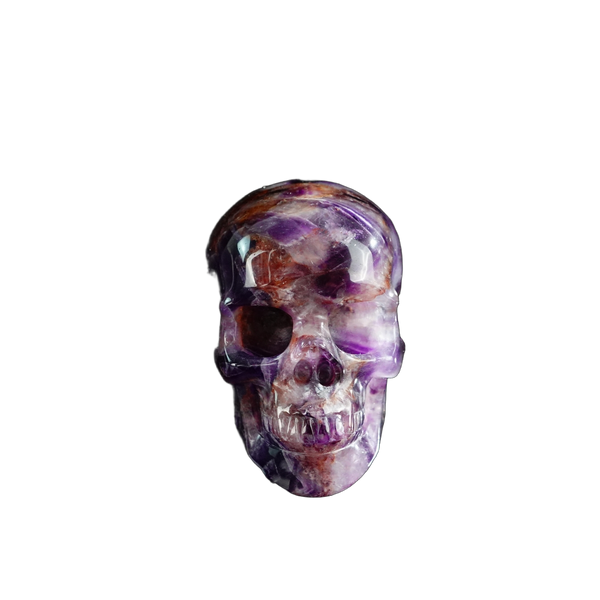 3.0" Amethyst Crystal Skull Carving - Unique Piece #AM05
