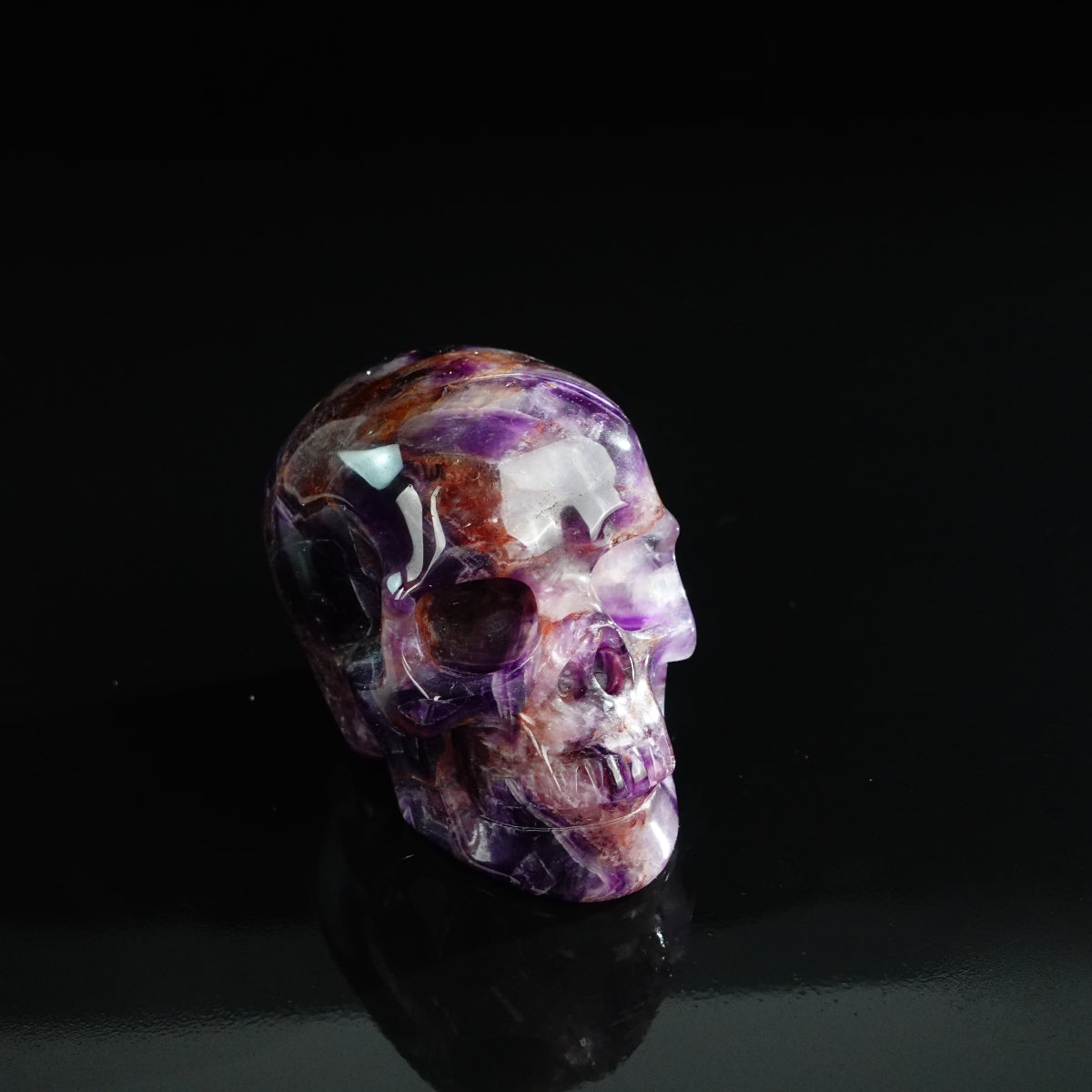 3.0" Amethyst Crystal Skull Carving - Unique Piece #AM05
