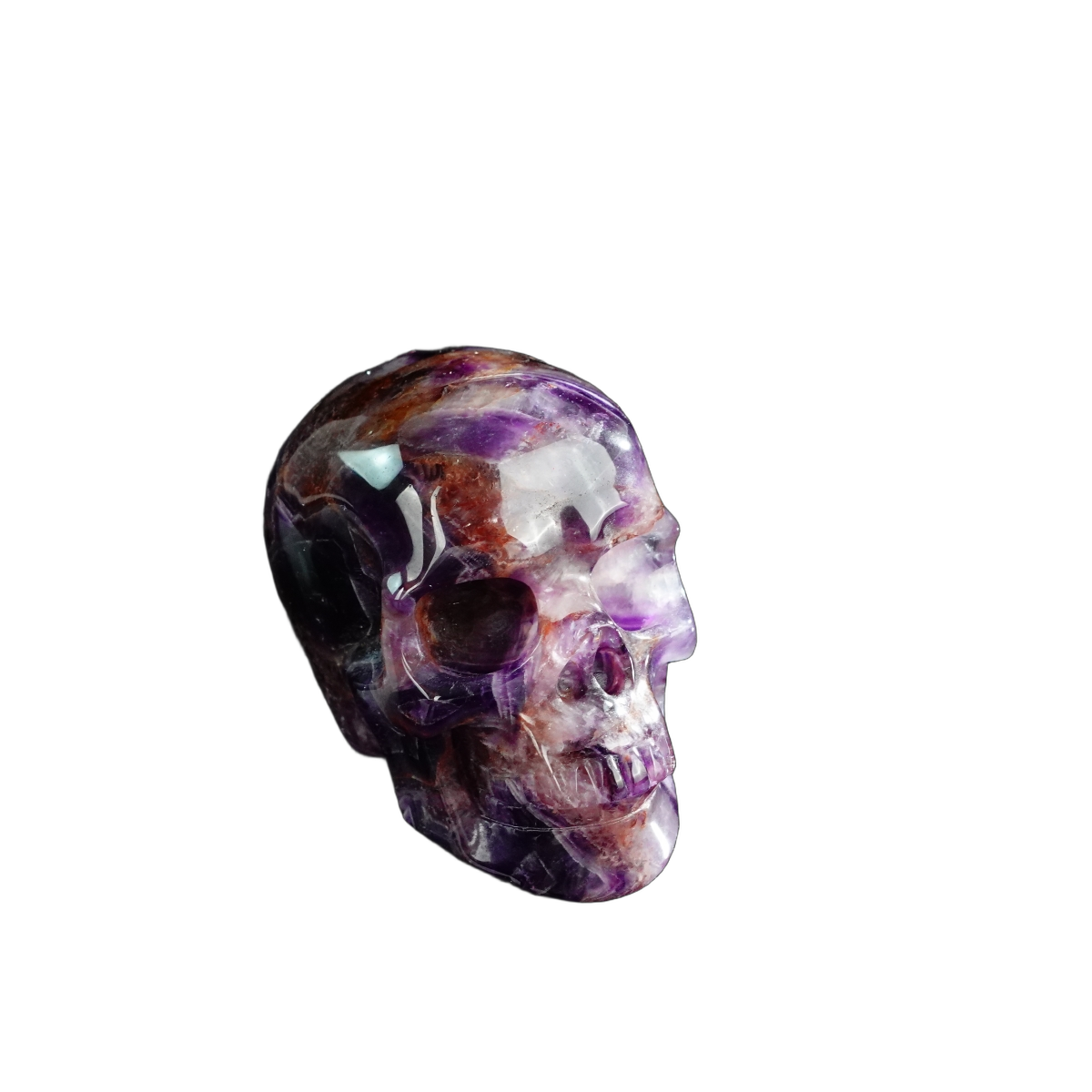 3.0" Amethyst Crystal Skull Carving - Unique Piece #AM05